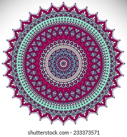 Mandala. Round Ornament Pattern. Vintage decorative elements. Hand drawn background. Islam, Arabic, Indian, ottoman motifs.