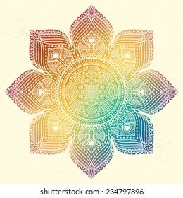 Mandala. Round Ornament Pattern. Vintage decorative elements. Hand drawn background. Islam, Arabic, Indian, ottoman motifs.