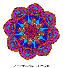 Mandala. Round Ornament Pattern. Vintage decorative elements. Hand drawn background. Islam, Arabic, Indian, ottoman motifs.