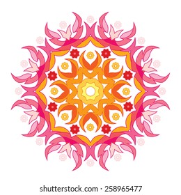 Mandala Round Ornament Pattern - Vintage decorative elements. Islam, Arabic, Indian motifs.