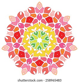 Mandala Round Ornament Pattern - Vintage decorative elements. Islam, Arabic, Indian motifs.