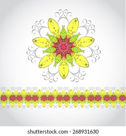 Mandala. Round Ornament Pattern. Vintage decorative elements. Hand drawn background. Islam, Arabic, Indian, ottoman motifs.eps 10