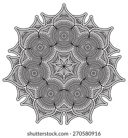 Mandala. Round Ornament Pattern. Vintage decorative elements. Hand drawn background. Islam, Arabic, Indian, ottoman motifs.
