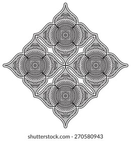 Mandala. Round Ornament Pattern. Vintage decorative elements. Hand drawn background. Islam, Arabic, Indian, ottoman motifs.