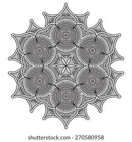 Mandala. Round Ornament Pattern. Vintage decorative elements. Hand drawn background. Islam, Arabic, Indian, ottoman motifs.