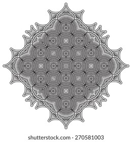 Mandala. Round Ornament Pattern. Vintage decorative elements. Hand drawn background. Islam, Arabic, Indian, ottoman motifs.