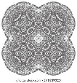 Mandala. Round Ornament Pattern. Vintage decorative elements. Hand drawn background. Islam, Arabic, Indian, ottoman motifs.