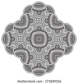 Mandala. Round Ornament Pattern. Vintage decorative elements. Hand drawn background. Islam, Arabic, Indian, ottoman motifs.