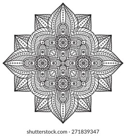 Mandala. Round Ornament Pattern. Vintage decorative elements. Hand drawn background. Islam, Arabic, Indian, ottoman motifs.