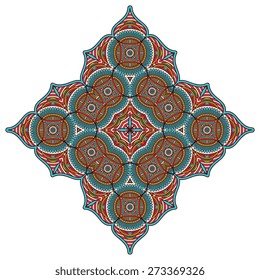 Mandala. Round Ornament Pattern. Vintage decorative elements. Hand drawn background. Islam, Arabic, Indian, ottoman motifs.