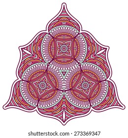 Mandala. Round Ornament Pattern. Vintage decorative elements. Hand drawn background. Islam, Arabic, Indian, ottoman motifs.