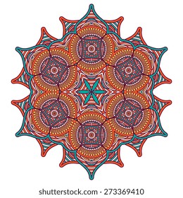 Mandala. Round Ornament Pattern. Vintage decorative elements. Hand drawn background. Islam, Arabic, Indian, ottoman motifs.
