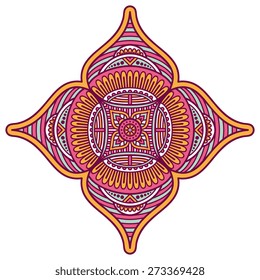 Mandala. Round Ornament Pattern. Vintage decorative elements. Hand drawn background. Islam, Arabic, Indian, ottoman motifs.