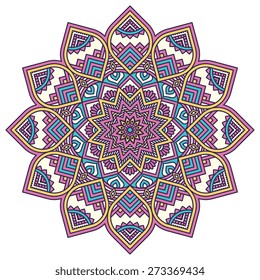 Mandala. Round Ornament Pattern. Vintage decorative elements. Hand drawn background. Islam, Arabic, Indian, ottoman motifs.