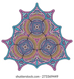 Mandala. Round Ornament Pattern. Vintage decorative elements. Hand drawn background. Islam, Arabic, Indian, ottoman motifs.