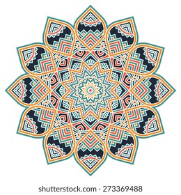 Mandala. Round Ornament Pattern. Vintage decorative elements. Hand drawn background. Islam, Arabic, Indian, ottoman motifs.