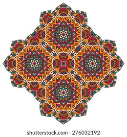 Mandala. Round Ornament Pattern. Vintage decorative elements. Hand drawn background. Islam, Arabic, Indian, ottoman motifs.