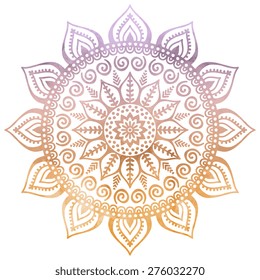 Mandala. Round Ornament Pattern. Vintage decorative elements. Hand drawn background. Islam, Arabic, Indian, ottoman motifs.