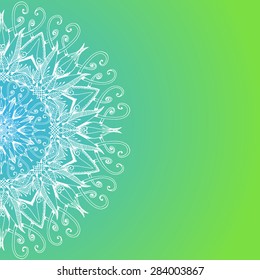 Mandala. Round Ornament Pattern. Vintage decorative elements. Hand drawn background. Islam, Arabic, Indian, ottoman motifs. Beautiful vintage ornament can be used as a greeting card