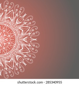 Mandala. Round Ornament Pattern. Vintage decorative elements. Hand drawn background. Islam, Arabic, Indian, ottoman motifs. Beautiful vintage ornament can be used as a greeting card