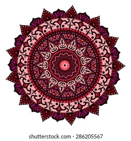 Mandala. Round Ornament Pattern. Vintage decorative elements. Hand drawn background. Islam, Arabic, Indian, ottoman motifs.