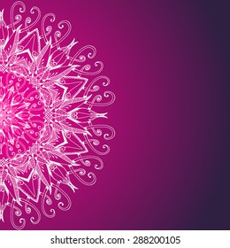 Mandala. Round Ornament Pattern. Vintage decorative elements. Hand drawn background. Islam, Arabic, Indian, ottoman motifs. Beautiful vintage ornament can be used as a greeting card