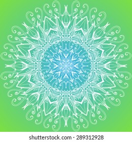 Mandala. Round Ornament Pattern. Vintage decorative elements. Hand drawn background. Islam, Arabic, Indian, ottoman motifs. Beautiful vintage ornament can be used as a greeting card