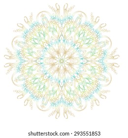 Mandala. Round Ornament Pattern. Vintage decorative elements. Hand drawn background. Islam, Arabic, Indian, ottoman motifs.
