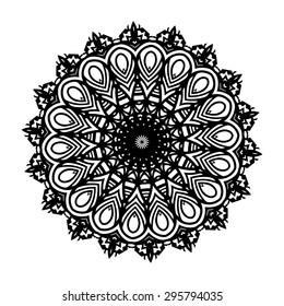 Mandala. Round Ornament Pattern. Vintage decorative elements. Hand drawn background. Islam, Arabic, Indian ornament.