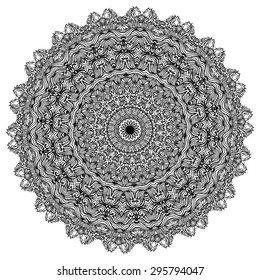 Mandala. Round Ornament Pattern. Vintage decorative elements. Hand drawn background. Islam, Arabic, Indian ornament.