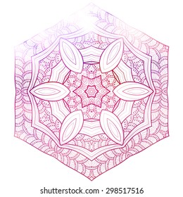 Mandala. Round Ornament Pattern. Vintage decorative elements. Hand drawn background. Islam, Arabic, Indian, ottoman motifs.