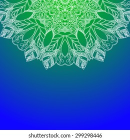 Mandala. Round Ornament Pattern. Vintage decorative elements. Hand drawn background. Islam, Arabic, Indian, ottoman motifs. Beautiful vintage ornament can be used as a greeting card