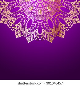 Mandala. Round Ornament Pattern. Vintage decorative elements. Hand drawn background. Islam, Arabic, Indian, ottoman motifs. Beautiful vintage ornament can be used as a greeting card