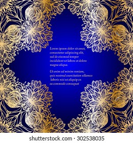 Mandala. Round Ornament Pattern. Vintage decorative elements. Hand drawn background. Islam, Arabic, Indian, ottoman motifs. Beautiful vintage ornament can be used as a greeting card