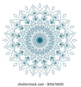 Mandala. Round Ornament Pattern. Vintage decorative elements. Hand drawn background. Islam, Arabic, Indian motifs.