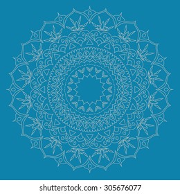Mandala. Round Ornament Pattern. Vintage decorative elements. Hand drawn background. Islam, Arabic, Indian motifs.