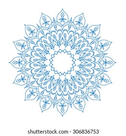 Mandala. Round Ornament Pattern. Vintage decorative elements. Hand drawn background. Islam, Arabic, Indian motifs.