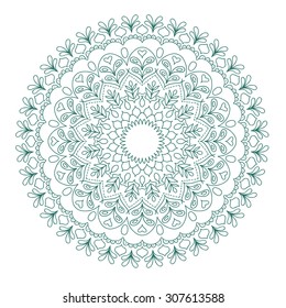 Mandala. Round Ornament Pattern. Vintage decorative elements. Hand drawn background. Islam, Arabic, Indian motifs.