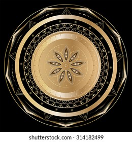 Mandala. Round Ornament Pattern. Vintage decorative elements. Hand drawn background.