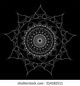 Mandala. Round Ornament Pattern. Vintage decorative elements. Hand drawn background.