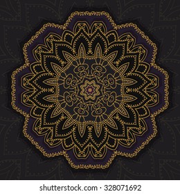 Mandala. Round Ornament Pattern. Vintage decorative elements.