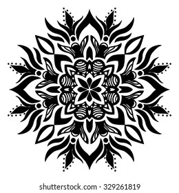 Mandala. Round Ornament Pattern. Vintage decorative elements Hand drawn background.