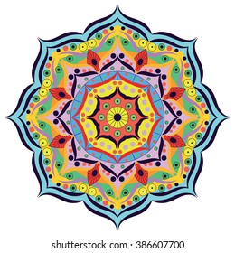 Mandala. Round Ornament Pattern. Vintage decorative elements. Hand drawn background. Islam, Arabic, Indian, ottoman motifs.