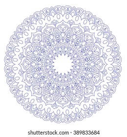 Mandala. Round Ornament Pattern. Vintage decorative elements. Hand drawn background. Islam, Arabic, Indian motifs.