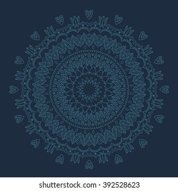 Mandala. Round Ornament Pattern. Vintage decorative elements. Hand drawn background. Islam, Arabic, Indian motifs.