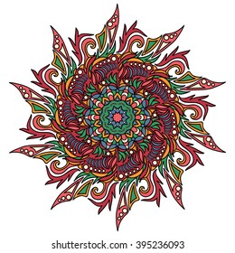Mandala. Round Ornament Pattern. Vintage decorative elements. Hand drawn background.