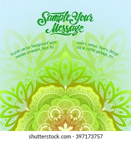 Mandala. Round Ornament Pattern. Vintage decorative elements. Hand drawn background. Islam, Arabic Indian ottoman motifs.
