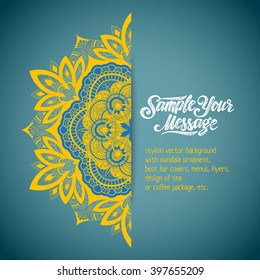 Mandala. Round Ornament Pattern. Vintage decorative elements. Hand drawn background. Islam, Arabic Indian ottoman motifs.