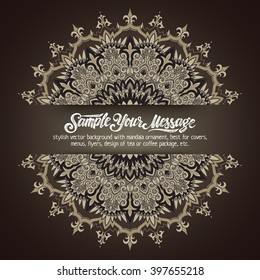 Mandala. Round Ornament Pattern. Vintage decorative elements. Hand drawn background. Islam, Arabic Indian ottoman motifs.