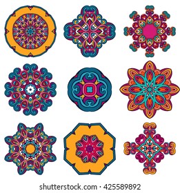 Mandala. Round Ornament Pattern. Vintage decorative elements. Hand drawn background. Folk indian, Arabic, Indian, ottoman abstract designs